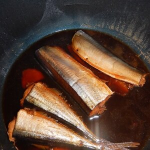 圧力鍋で！骨まで食べられるさんまの生姜煮♪